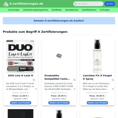 Screenshot it-zertifizierungen.de