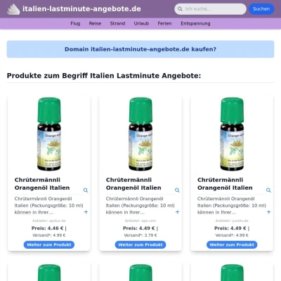 Screenshot italien-lastminute-angebote.de