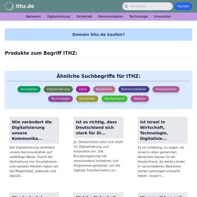 Screenshot ithz.de