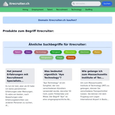 Screenshot itrecruiter.ch