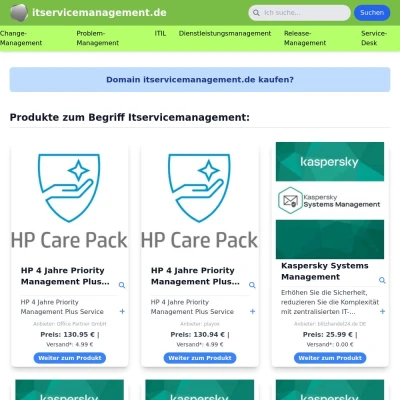 Screenshot itservicemanagement.de