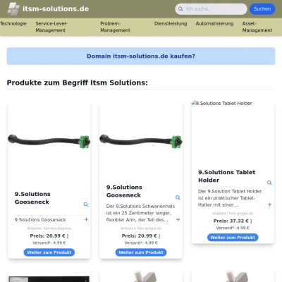 Screenshot itsm-solutions.de