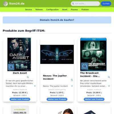 Screenshot itsm24.de