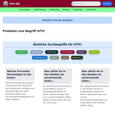 Screenshot ivtv.de