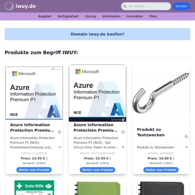 Screenshot iwuy.de