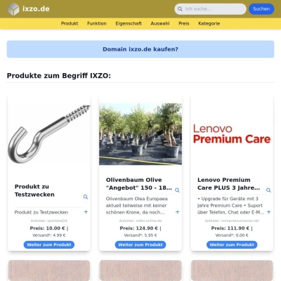 Screenshot ixzo.de