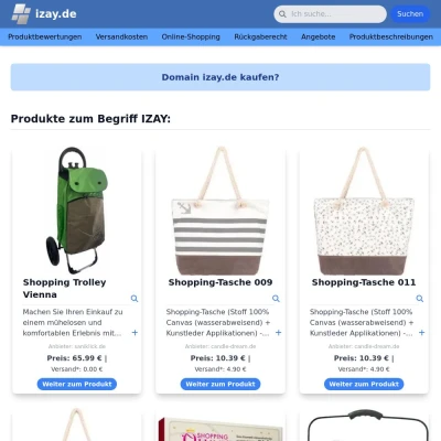 Screenshot izay.de