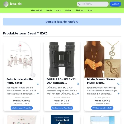 Screenshot izaz.de