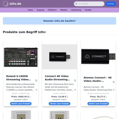Screenshot izitv.de