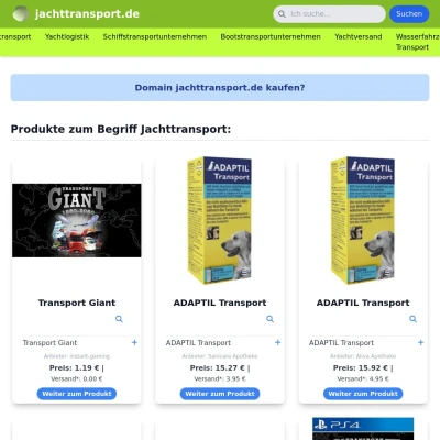 Screenshot jachttransport.de