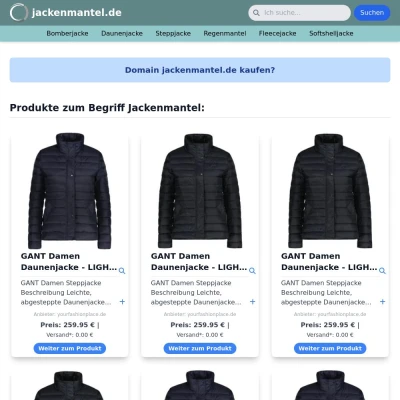 Screenshot jackenmantel.de