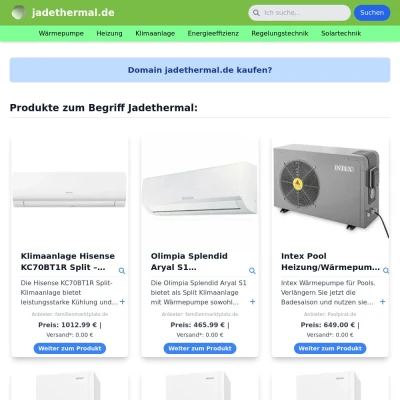 Screenshot jadethermal.de