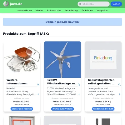 Screenshot jaex.de