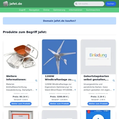Screenshot jafet.de