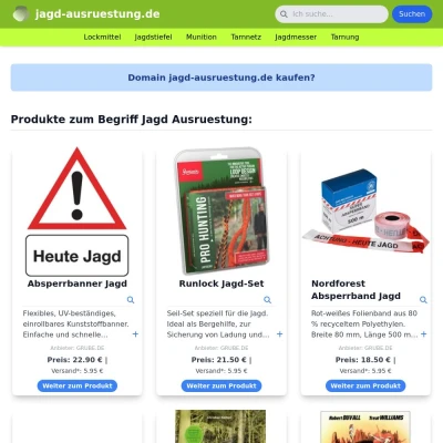 Screenshot jagd-ausruestung.de