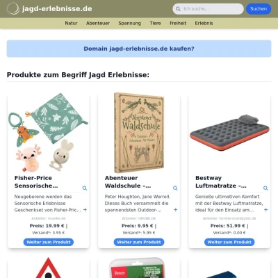 Screenshot jagd-erlebnisse.de