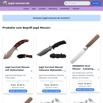 Screenshot jagd-messer.de