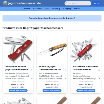 Screenshot jagd-taschenmesser.de