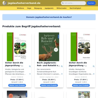 Screenshot jagdaufseherverband.de