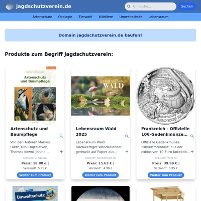 Screenshot jagdschutzverein.de