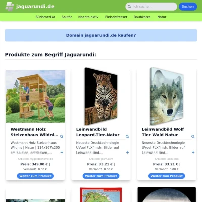 Screenshot jaguarundi.de