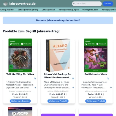 Screenshot jahresvertrag.de