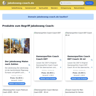 Screenshot jakobsweg-coach.de