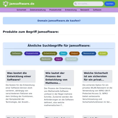 Screenshot jamsoftware.de