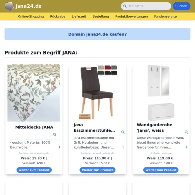 Screenshot jana24.de