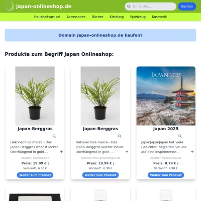 Screenshot japan-onlineshop.de