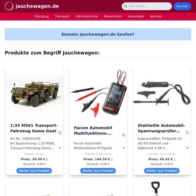 Screenshot jauchewagen.de