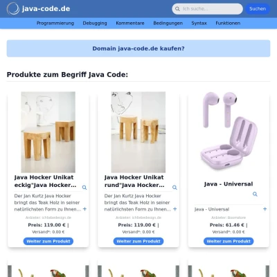 Screenshot java-code.de