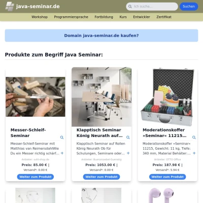 Screenshot java-seminar.de