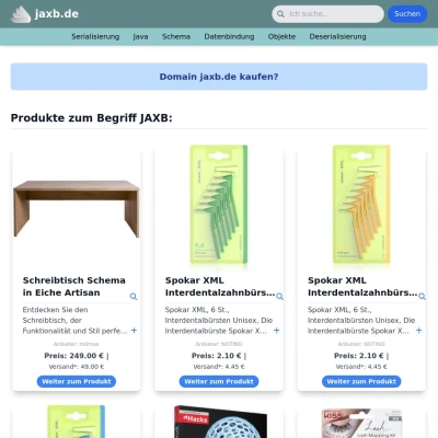 Screenshot jaxb.de