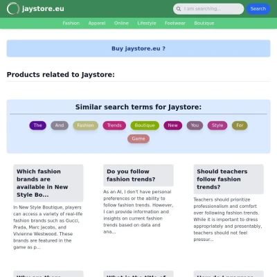 Screenshot jaystore.eu