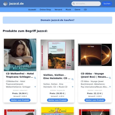 Screenshot jazzcd.de