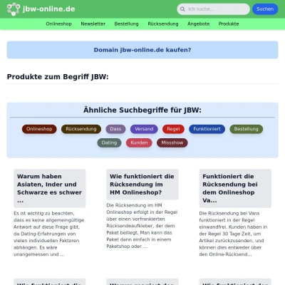 Screenshot jbw-online.de