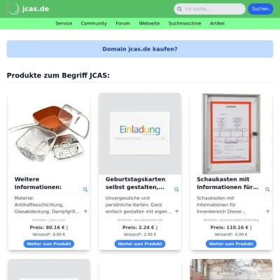 Screenshot jcas.de