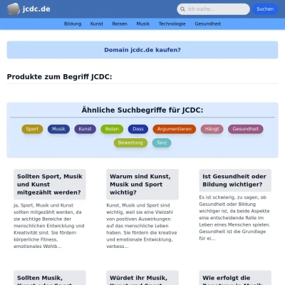 Screenshot jcdc.de