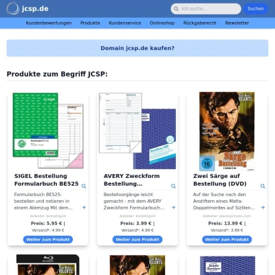 Screenshot jcsp.de