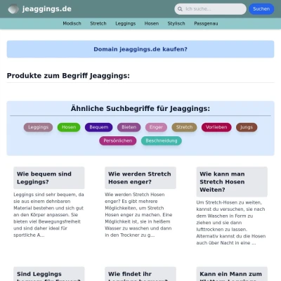 Screenshot jeaggings.de