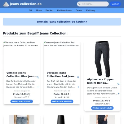 Screenshot jeans-collection.de