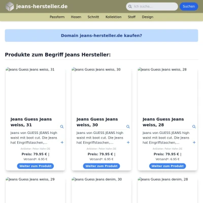 Screenshot jeans-hersteller.de