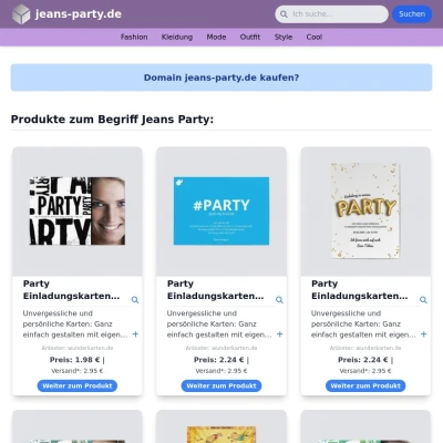 Screenshot jeans-party.de