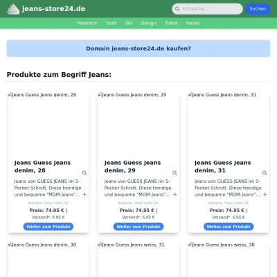 Screenshot jeans-store24.de