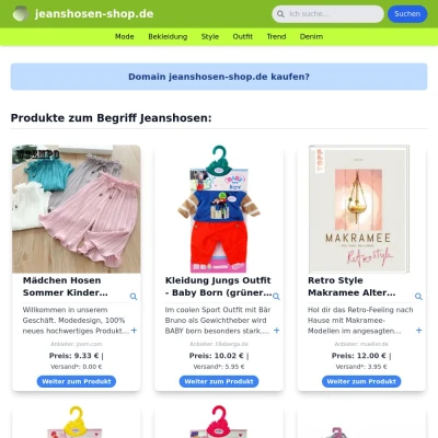 Screenshot jeanshosen-shop.de