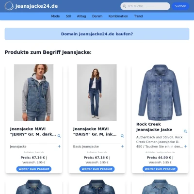 Screenshot jeansjacke24.de