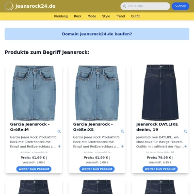 Screenshot jeansrock24.de