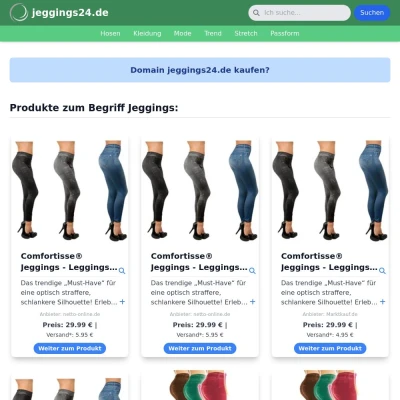 Screenshot jeggings24.de