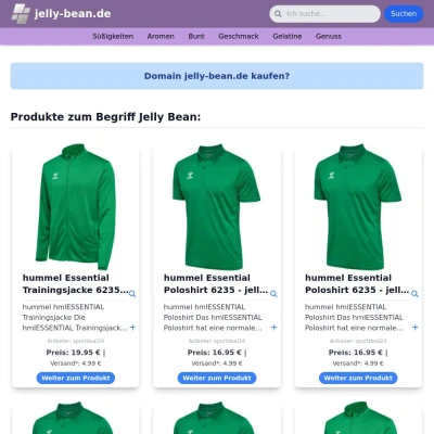 Screenshot jelly-bean.de